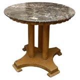 Marble Venetian Painted Pedestal Table