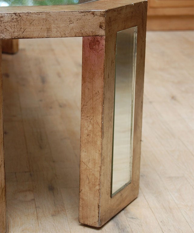 Mirror Coffee Table by James Mont For Sale