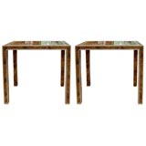 Pair of Chinese Chippendale Style Parsons Tables
