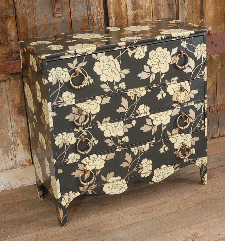 19th Century American Dresser in Wallpaper