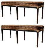 Neoclassical Ebonized Banquet  (Bench)
