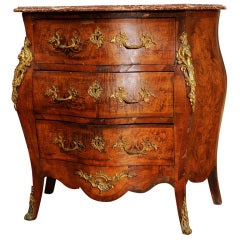 French Louis XV Ormolu Mounted Kingwood Commode