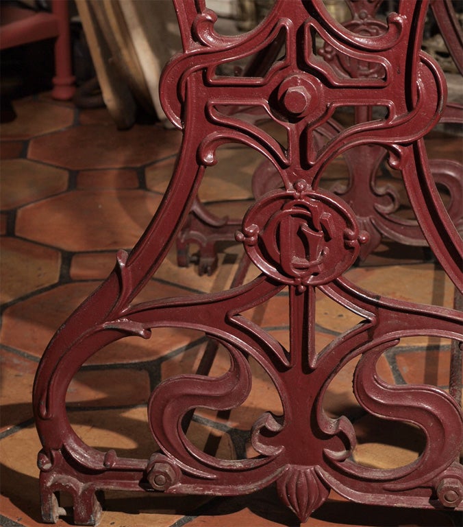 19th Century Art Nouveau Cast Iron Mangle For Sale