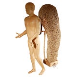 Life size hand carved figural sculpture by Frederic Rose