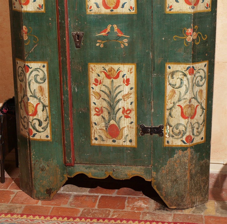 18th Century and Earlier Austrian Painted Armoire