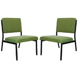 Pair of 1950s French Slipper Chairs