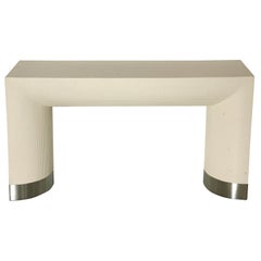 Lacquered Fabric Console