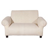 20THC CHILDS SOFA COVERED IN 19THC HOMESPUN LINEN