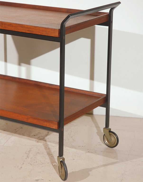 Walnut & Steel Bar Cart