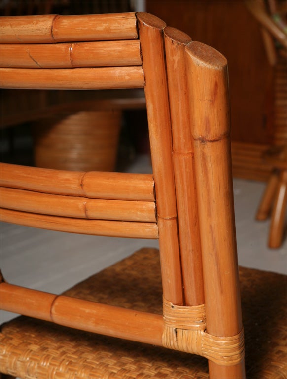 Set of 4 Rattan Dining Chairs For Sale 3
