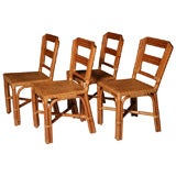 Set of 4 Rattan Dining Chairs