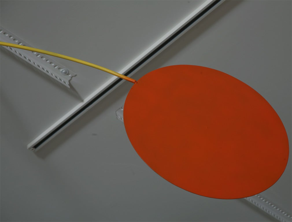 Orange and Yellow Metal Mobile in Manner of Calder 4