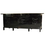 STUNNING BLACK LACQUERED CABINET BY JAMES MONT