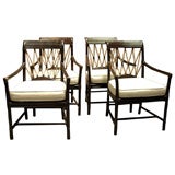 SET OF FOUR MCGUIRE RATTAN CHAIRS