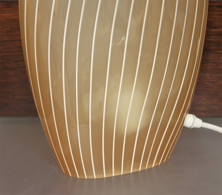 Mid-Century Modern Table Lamp, Hand Blown Glass, by Anders Rydstedt