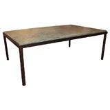 Recycled twisted Iron and concrete cocktail table
