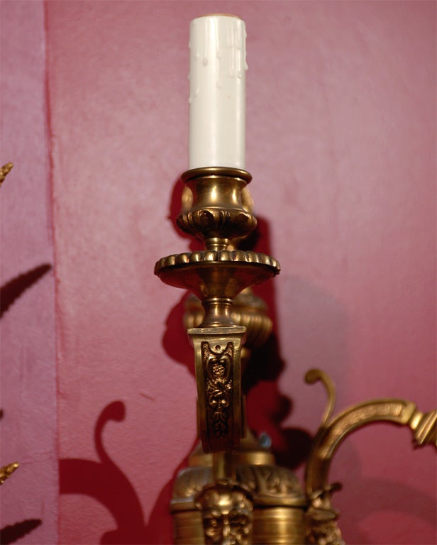 French Gilt Bronze Wall Sconces For Sale