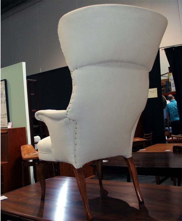 Beech Wingback Chair by Frits Henningsen