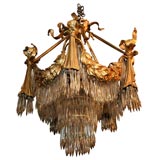 Gilt Bronze Neoclassic Chandelier