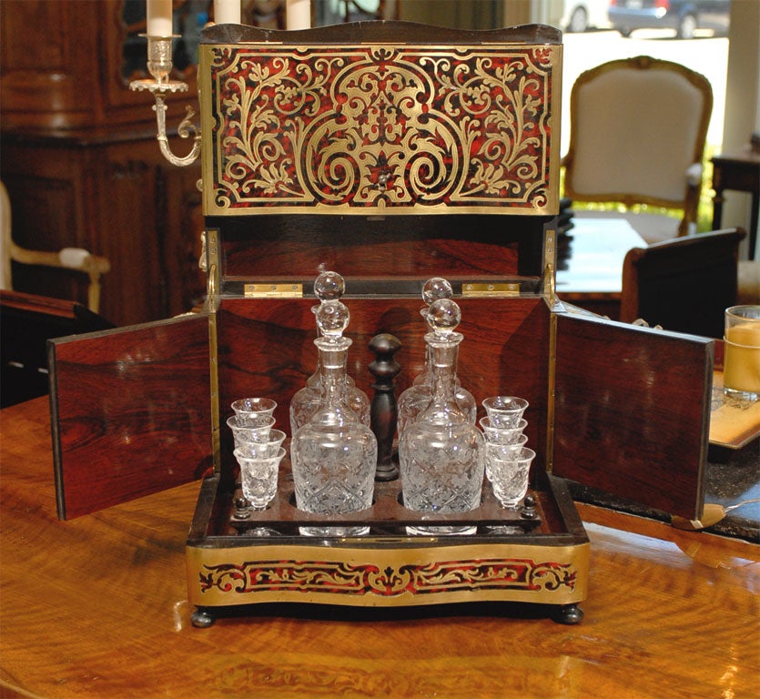 French Napoleon III Boulle Style Cave a Liqueur