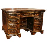 Antique A Lacquered Dressing Table with Folding Top and Rising Glass