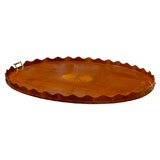 SCALLOPED EDGE INLAID JUMBO TRAY