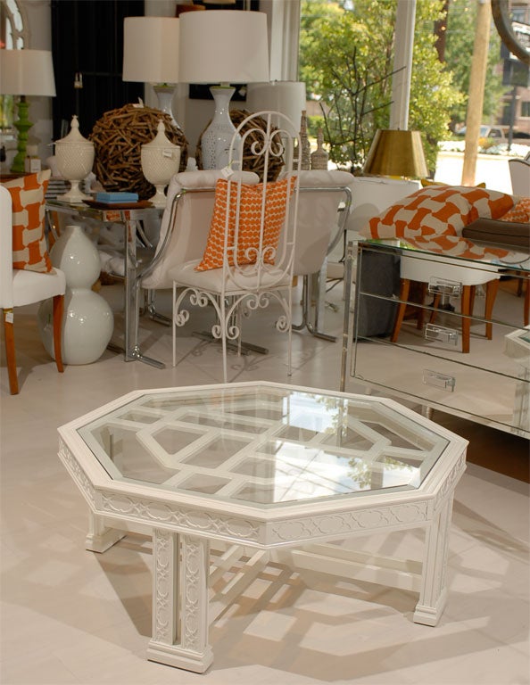 Octagonal Fretwork Coffee Table 1