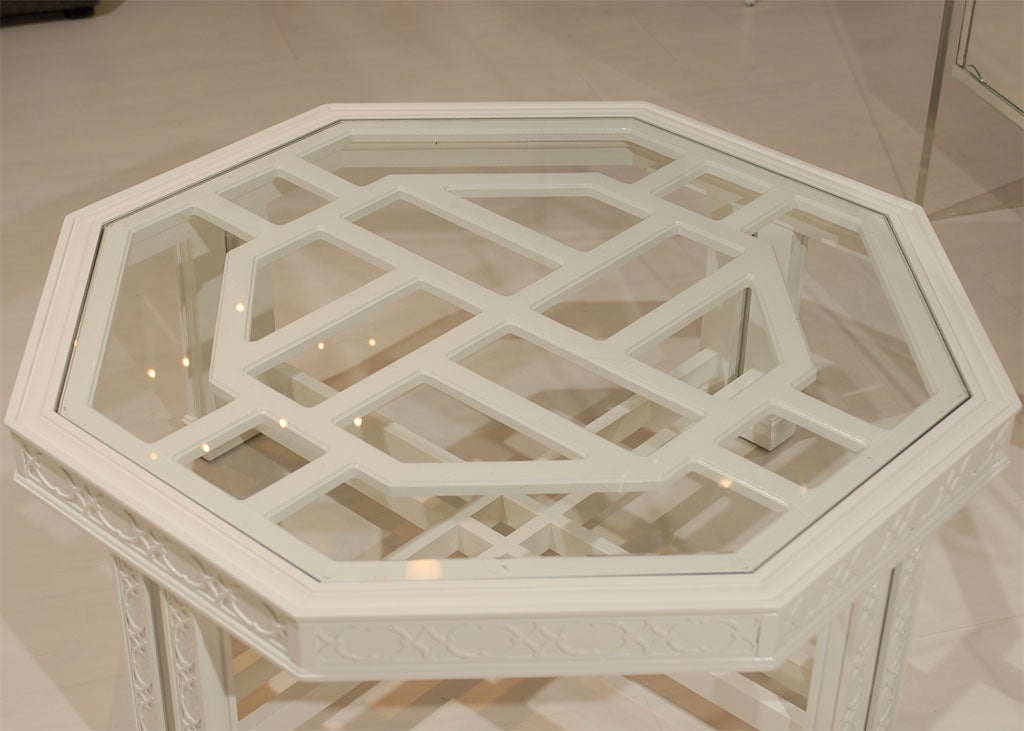 20th Century Octagonal Fretwork Coffee Table