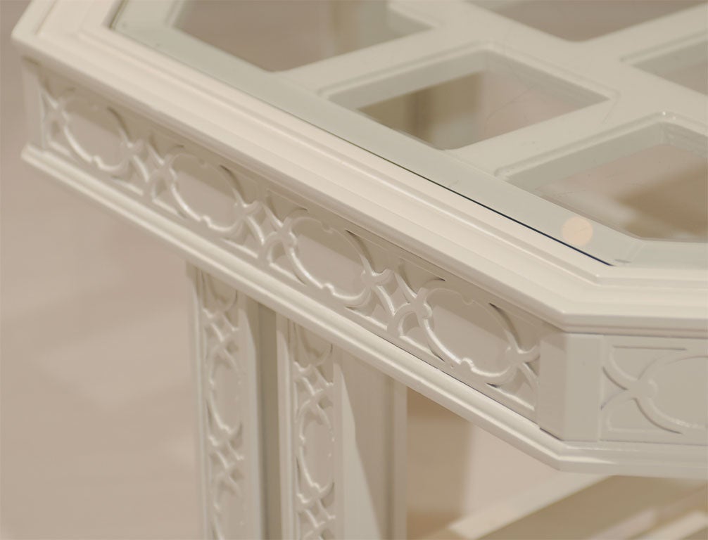 Wood Octagonal Fretwork Coffee Table