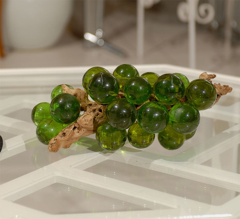 glass grapes vintage