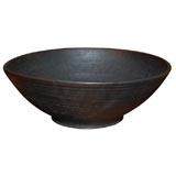 Black Ceramic Stoneware Vase By Peter Lane