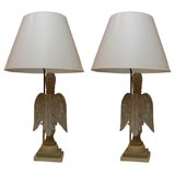 Pair of Neoclassical Style Carved Palm Trees Mounted as Lamps