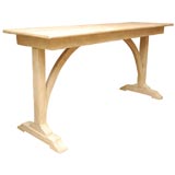 Wood Console with a white plaster paint finish