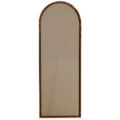 SALE! Faux Bamboo Brass Mirror in the manner of Bagues