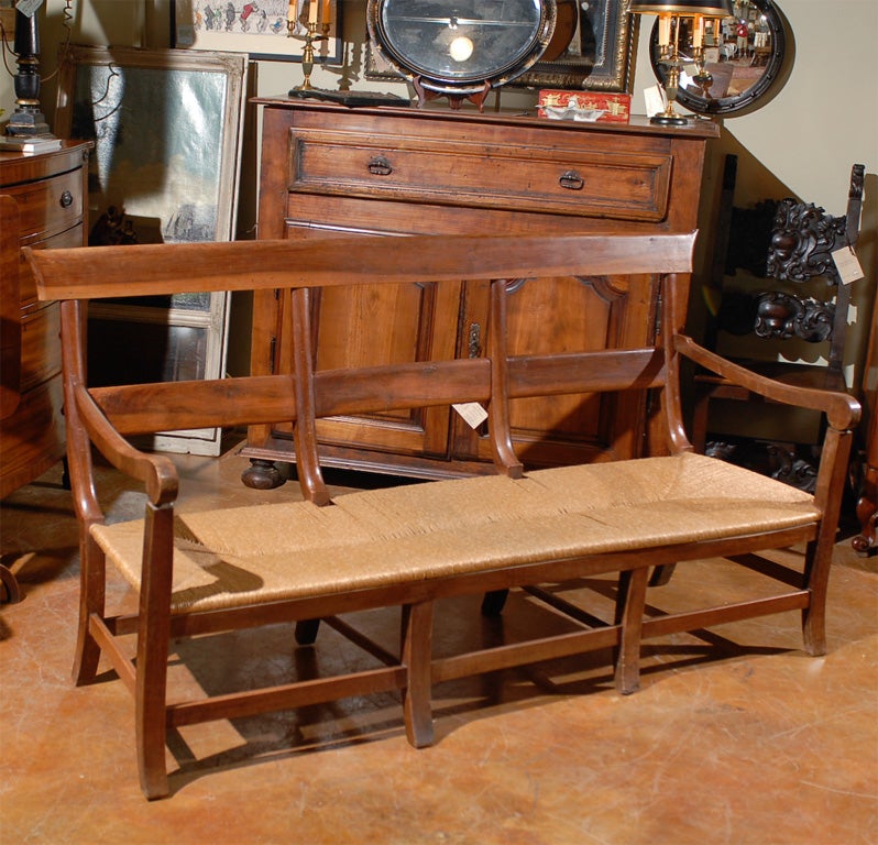 Directoire Walnut Bench