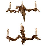 Ancient Wood Vine Sconces