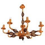 An eight light chandelier