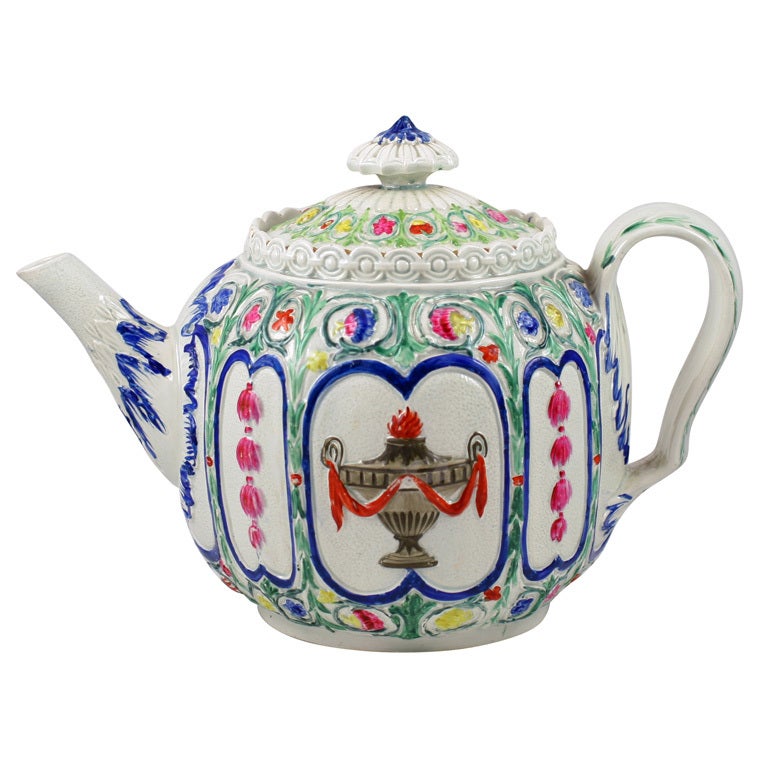 English Pearlware Teapot For Sale