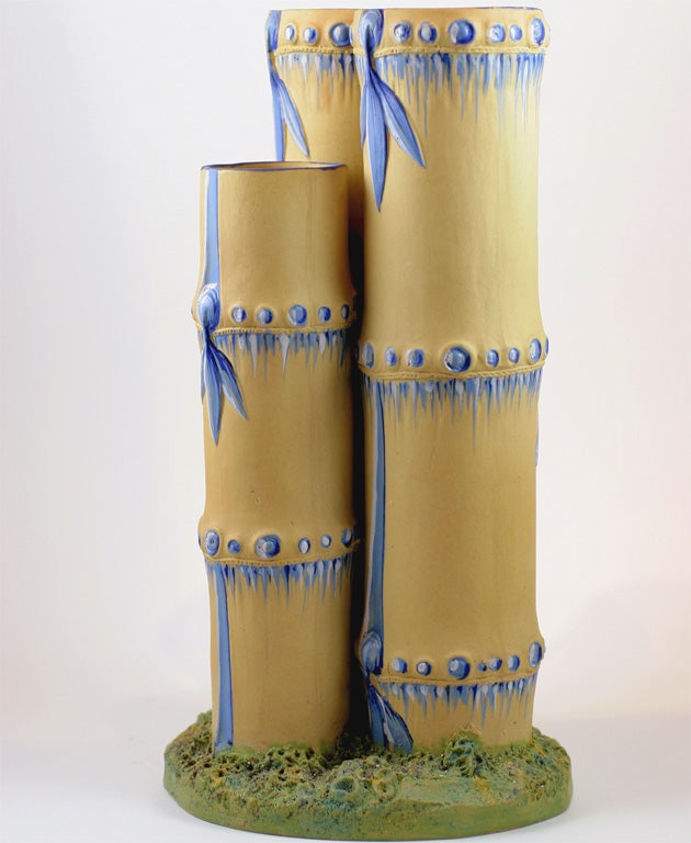 Wedgwood Triple Bamboo Vase In Excellent Condition For Sale In New York, NY
