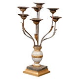 18th/19thC ITALIAN TOLE AND WOOD CANDELABRA
