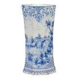 18th/19thC BLUE AND WHITE DELFT HEXAGON URN