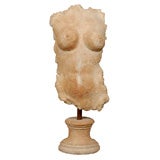 Torso in Terra Cotta, Stamped Michel Cayla