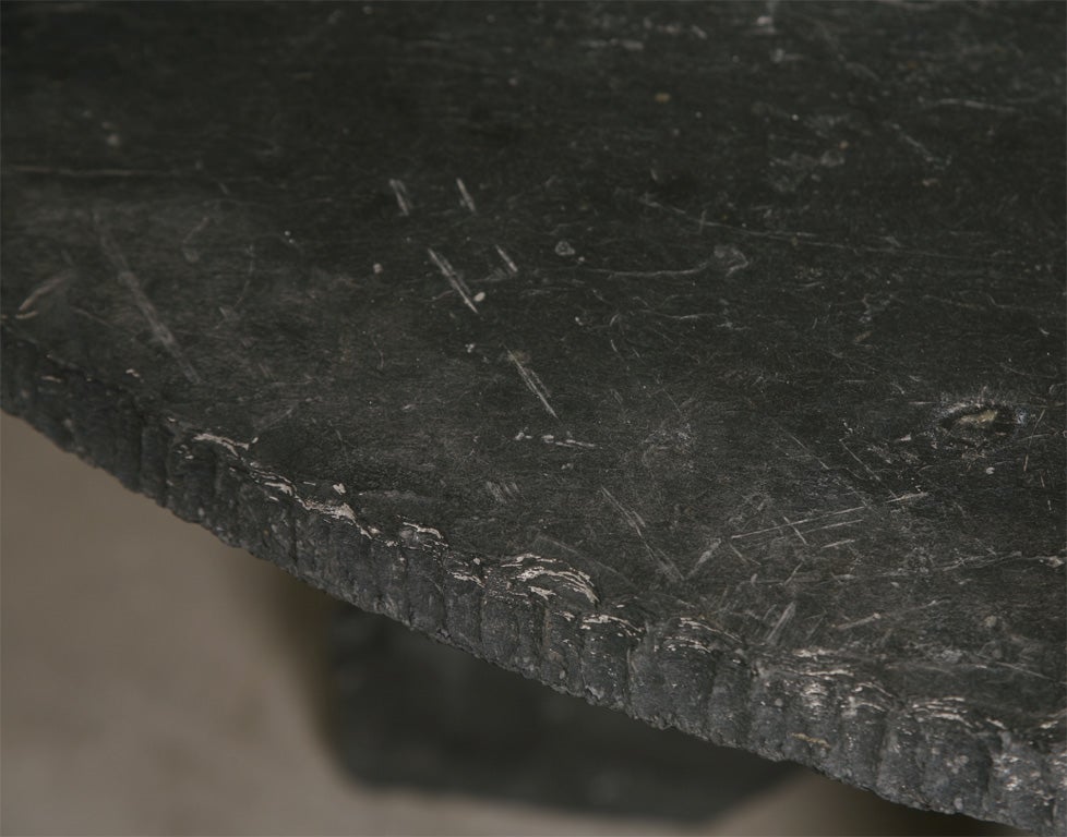 20th Century Round Slate Table