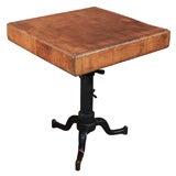 Cast iron adjustable base table