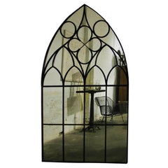 Antique Gothic Window Mirror
