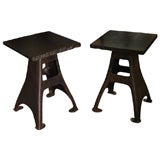 Vintage Pair Of Industrial Side Tables