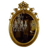 Antique 19th century French Oval Mirror