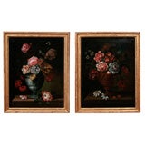 Pair of Francis Elkins Floral Still Lifes, Circa 1730