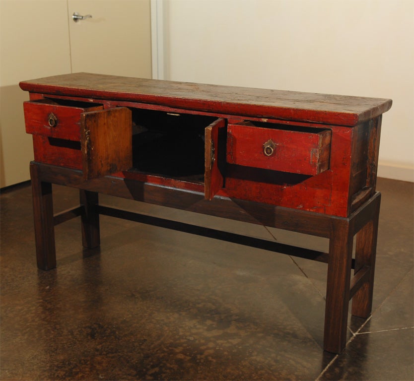 Chinese Antique Altar Table On Stand