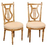 Pair of Antique "Harp" Back Chairs